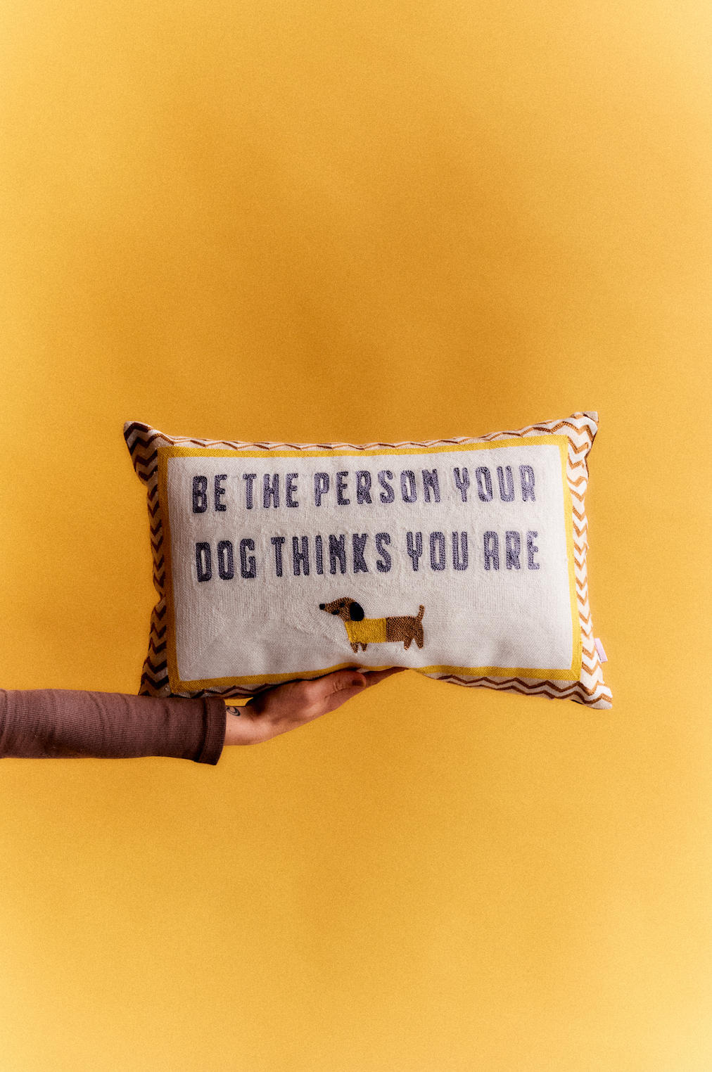 Dachshund Needlepoint Cushion – Dog Lover Gift