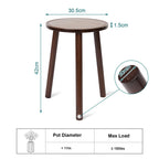 Small Round End Table Wood, 3-Legs Stool