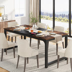 63"x31.5" Dining Table, Industrial Kitchen Table for 6-8 Person