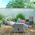 105°-150° Reclining Rattan Chair
