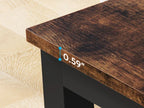 63"x31.5" Dining Table, Industrial Kitchen Table for 6-8 Person