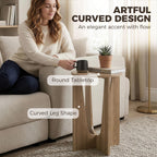 End Table Compact Round Side Table