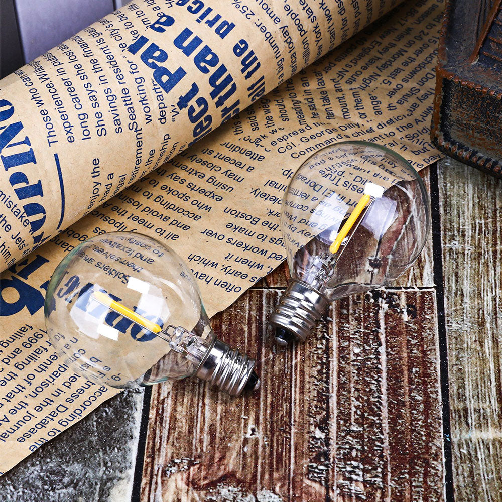Solar String Lights Kit, LED Filament Bulbs 7.6m