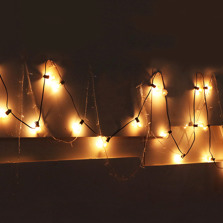 Solar String Lights Kit, LED Filament Bulbs 7.6m