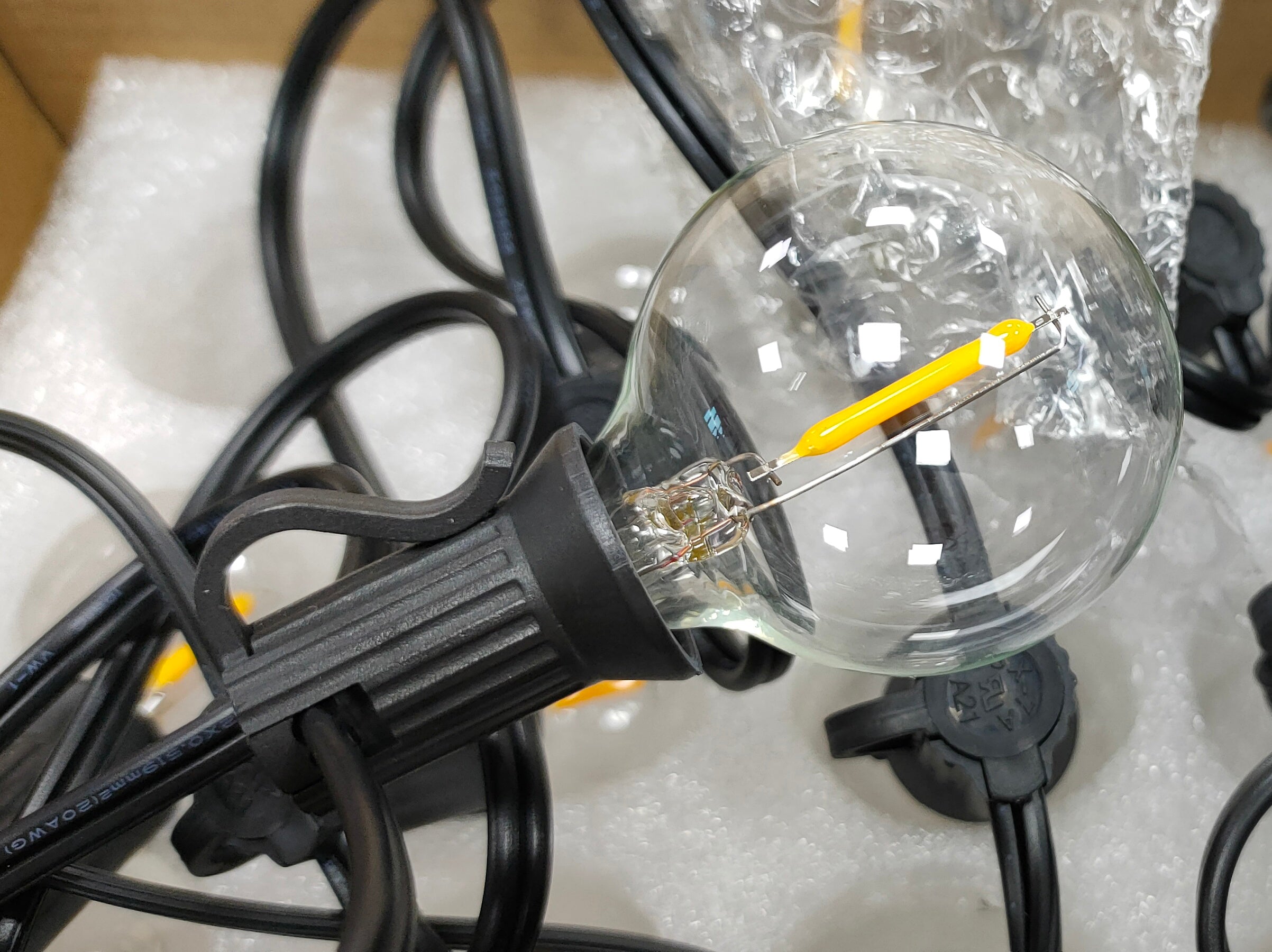 Solar String Lights Kit, LED Filament Bulbs 7.6m
