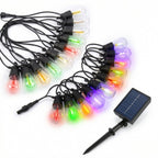 Solar RGB Meteor Show String Lights for festive season, 10 Meters