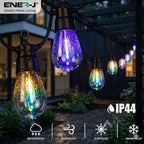 Solar RGB Meteor Show String Lights for festive season, 10 Meters