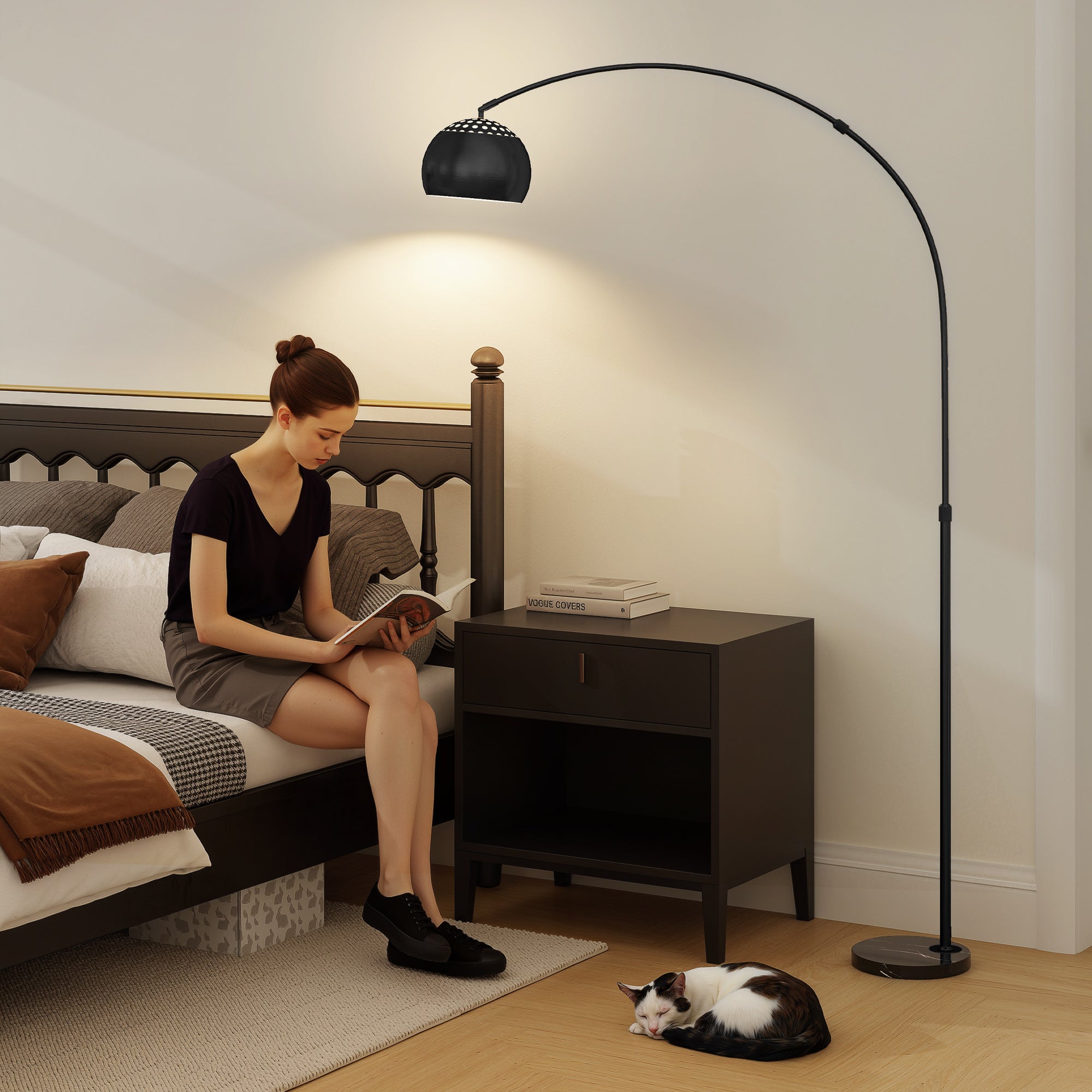 Arc Floor Lamp, Modern Adjustable Standing