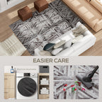 Modern Area Rug, Triangle Pattern Non-Slip Washable