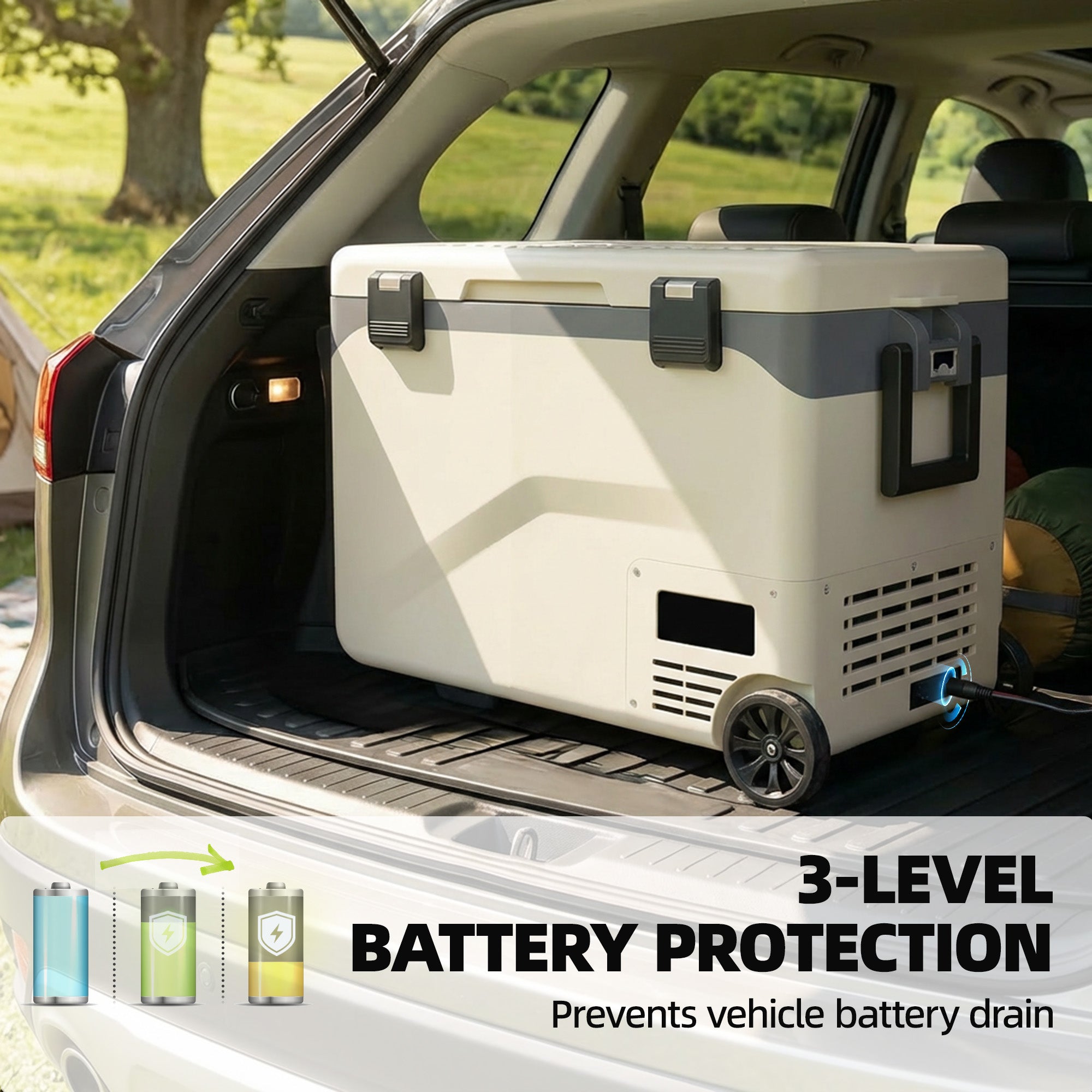 42.5L Compressor Fridge Freezer, Camping Refrigerator with App Control