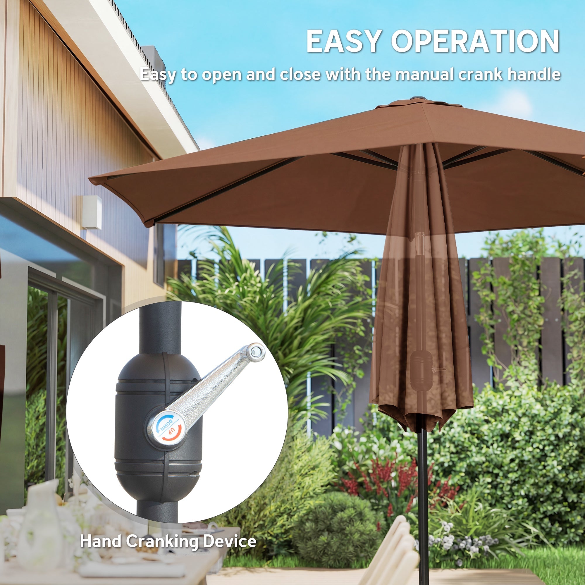 2.6 m Garden Parasol Umbrella with Aluminium Pole