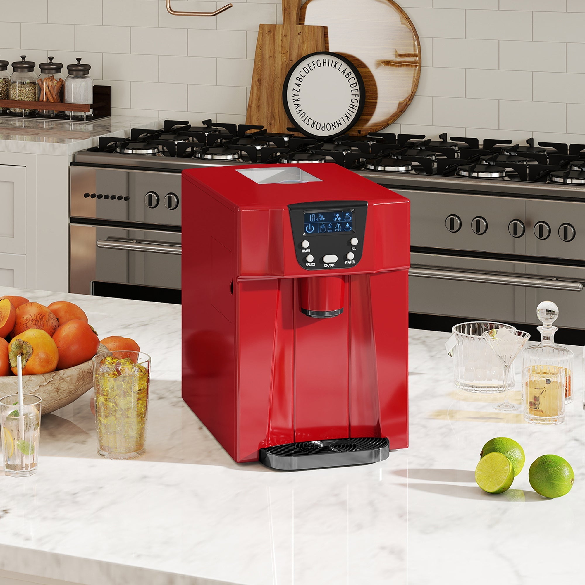 3L Ice Maker Machine and Water Dispenser, 12kg in 24H