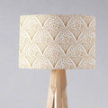 White and Gold Contemporary Lampshade, Ceiling  or Table Lamp Shade