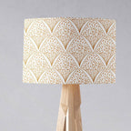 White and Gold Contemporary Lampshade, Ceiling  or Table Lamp Shade
