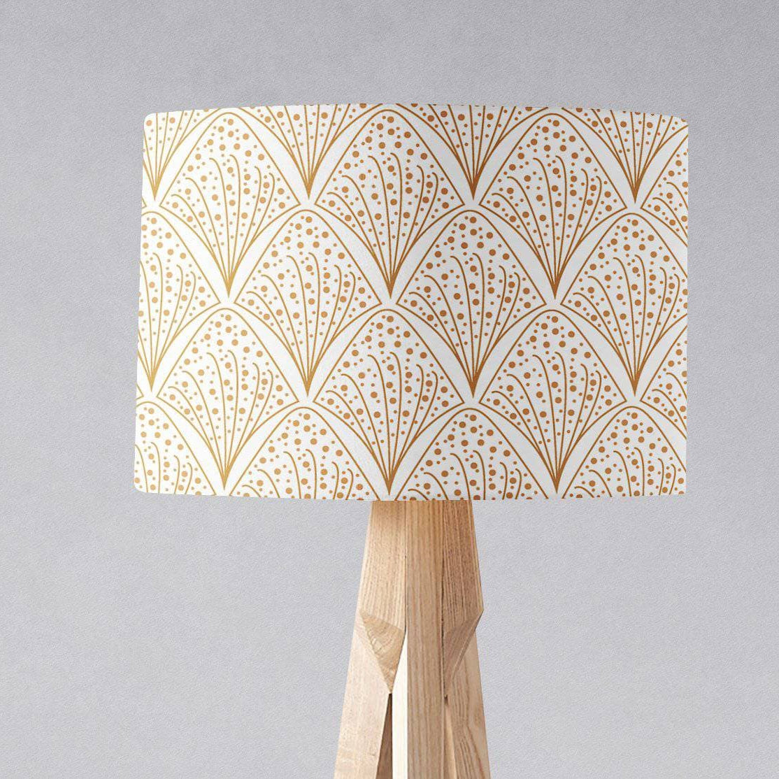 White and Gold Contemporary Lampshade, Ceiling  or Table Lamp Shade