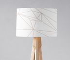 White and Rose Gold Lines Lampshade