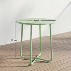 Round Garden Side Table, Metal