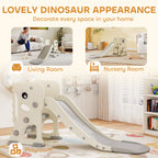 3 in 1 Kids Slide with Climber, Basketball Hoop and Ball, Foldable, Ages 2-5