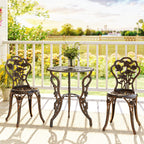 Outdoor Bistro Set Vintage Rose Design