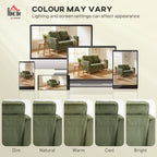2 Seater Sofa, 140 cm Loveseat Sofa, Dark Green