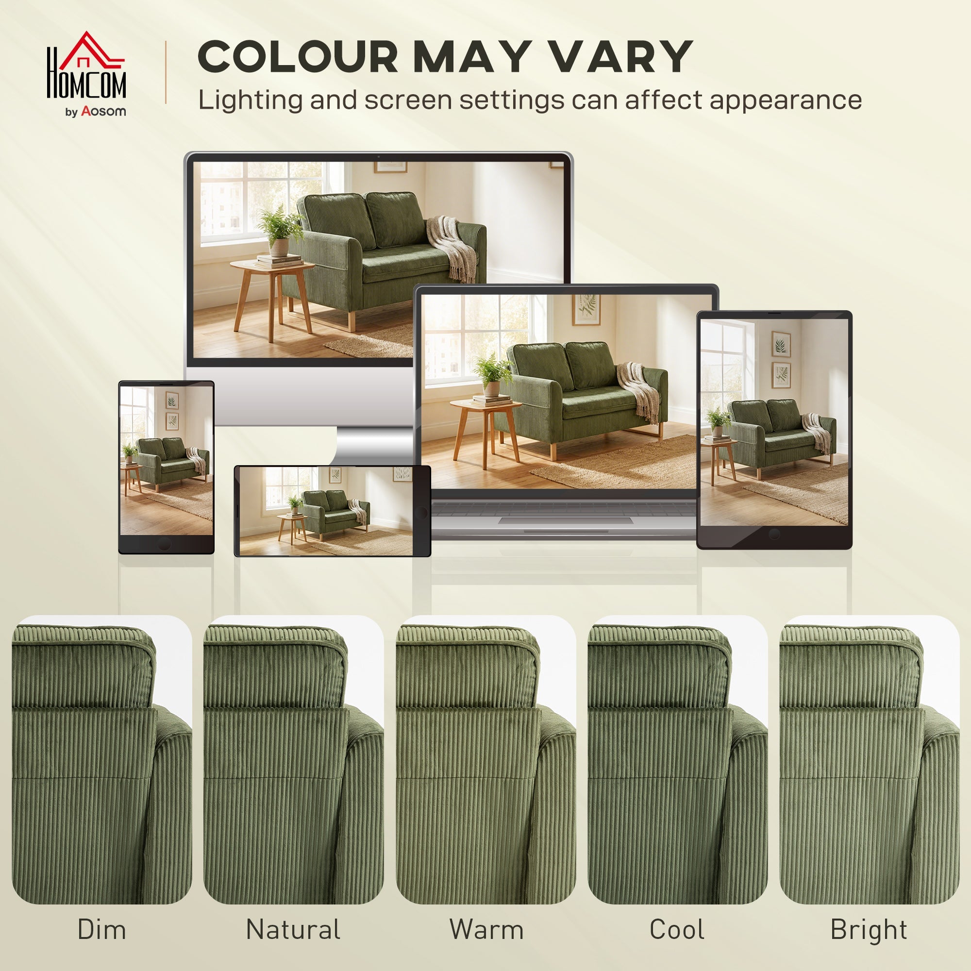 2 Seater Sofa, 140 cm Loveseat Sofa, Dark Green