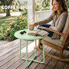 Round Garden Side Table, Metal