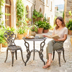 Outdoor Bistro Set Vintage Rose Design
