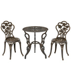Outdoor Bistro Set Vintage Rose Design