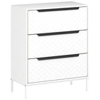 Chest of Drawers, Dresser with 3 Fabric Drawers