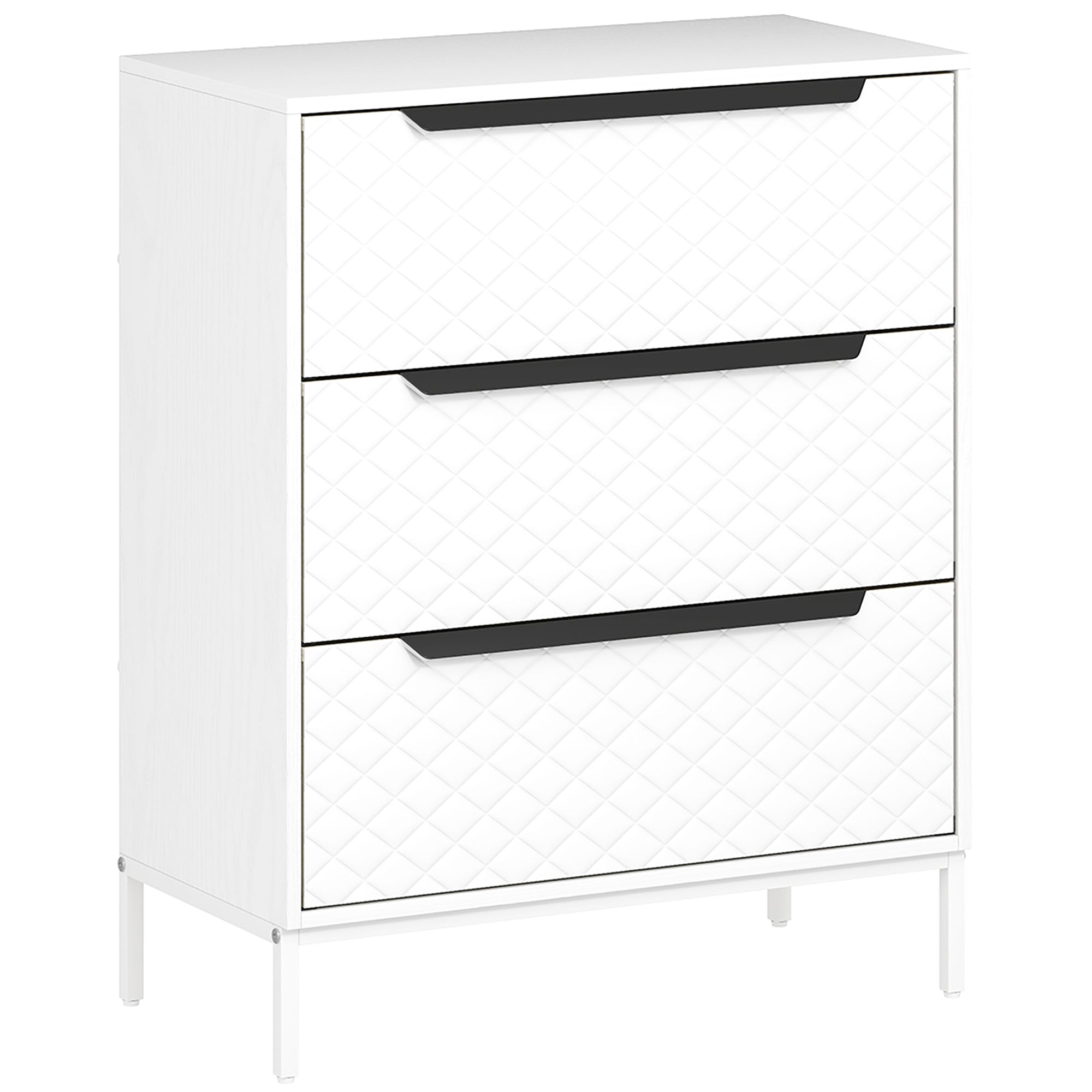 Chest of Drawers, Dresser with 3 Fabric Drawers