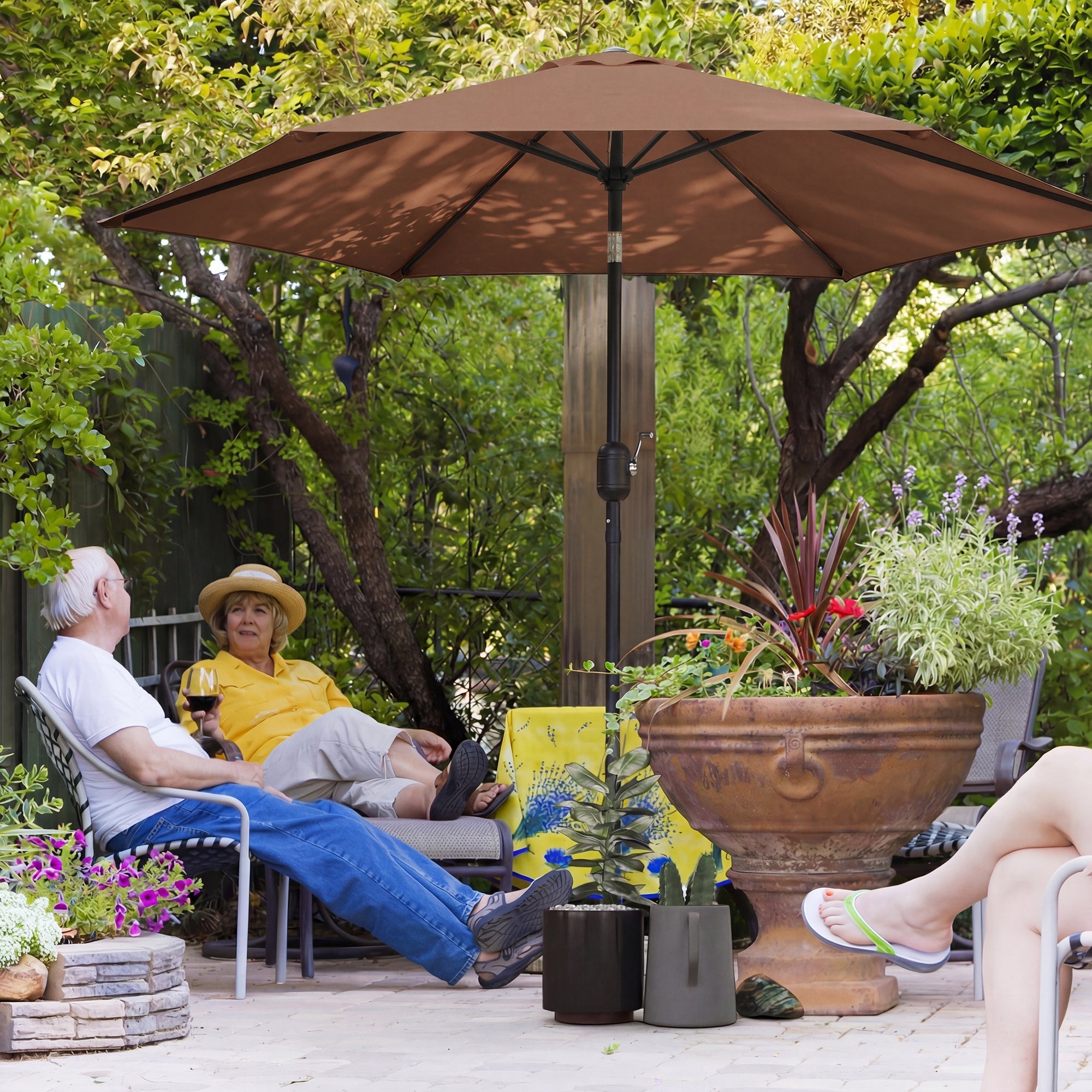 2.6 m Garden Parasol Umbrella with Aluminium Pole