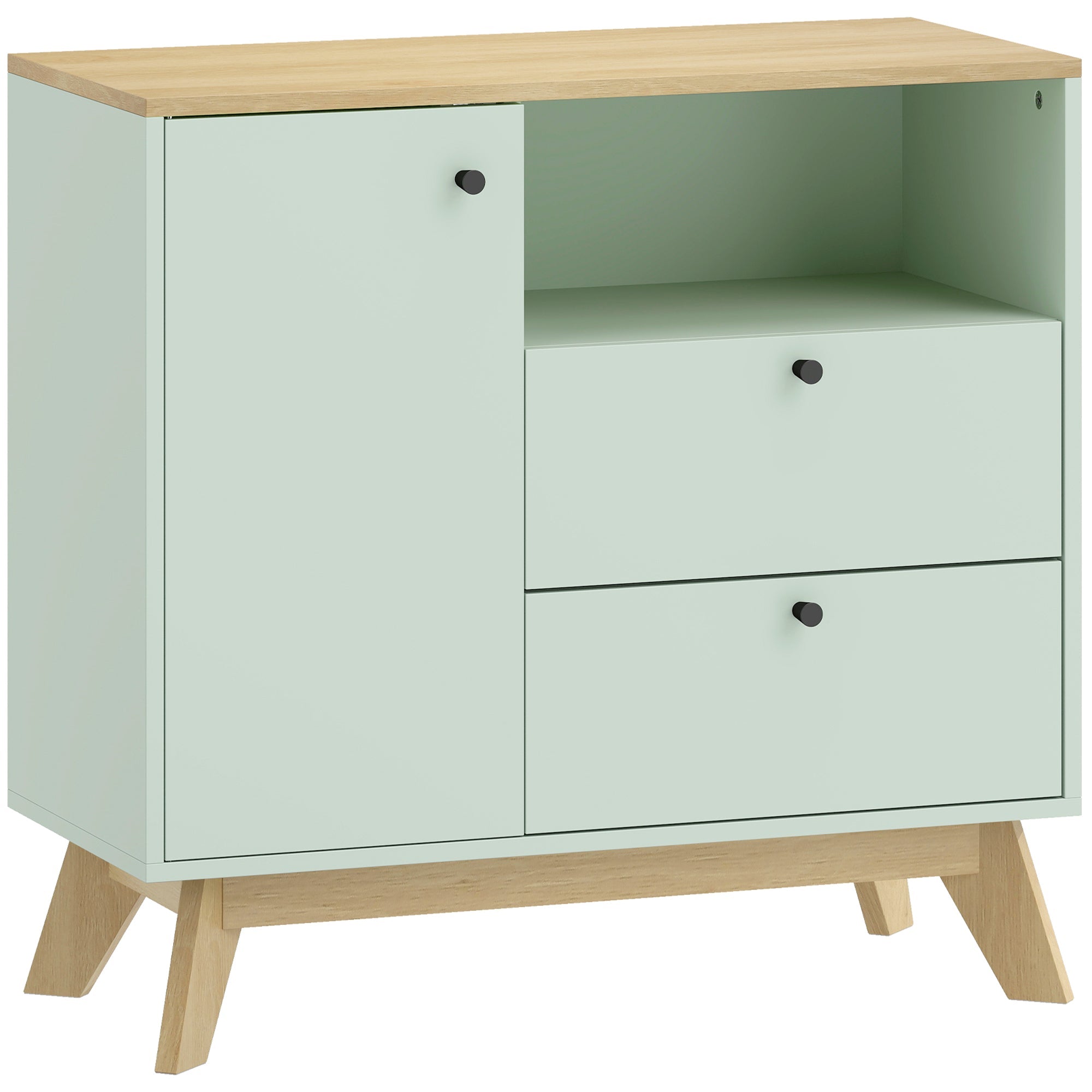 Buffet Cabinet with 2 Drawers, Open Compartment