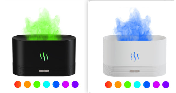 Diffuser With Flame Light Mist Humidifier Aromatherapy