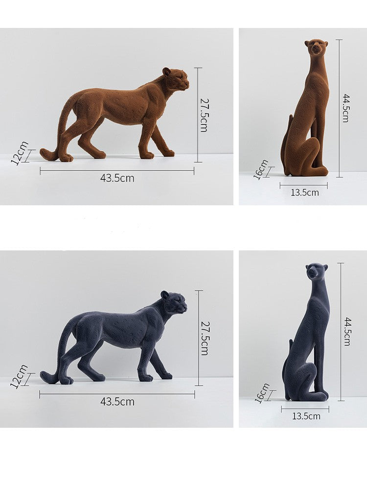 Luxury Leopard Resin Sculpture | Premium Home Decor