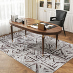 Modern Area Rug, Triangle Pattern Non-Slip Washable