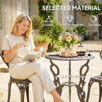 Outdoor Bistro Set Vintage Rose Design