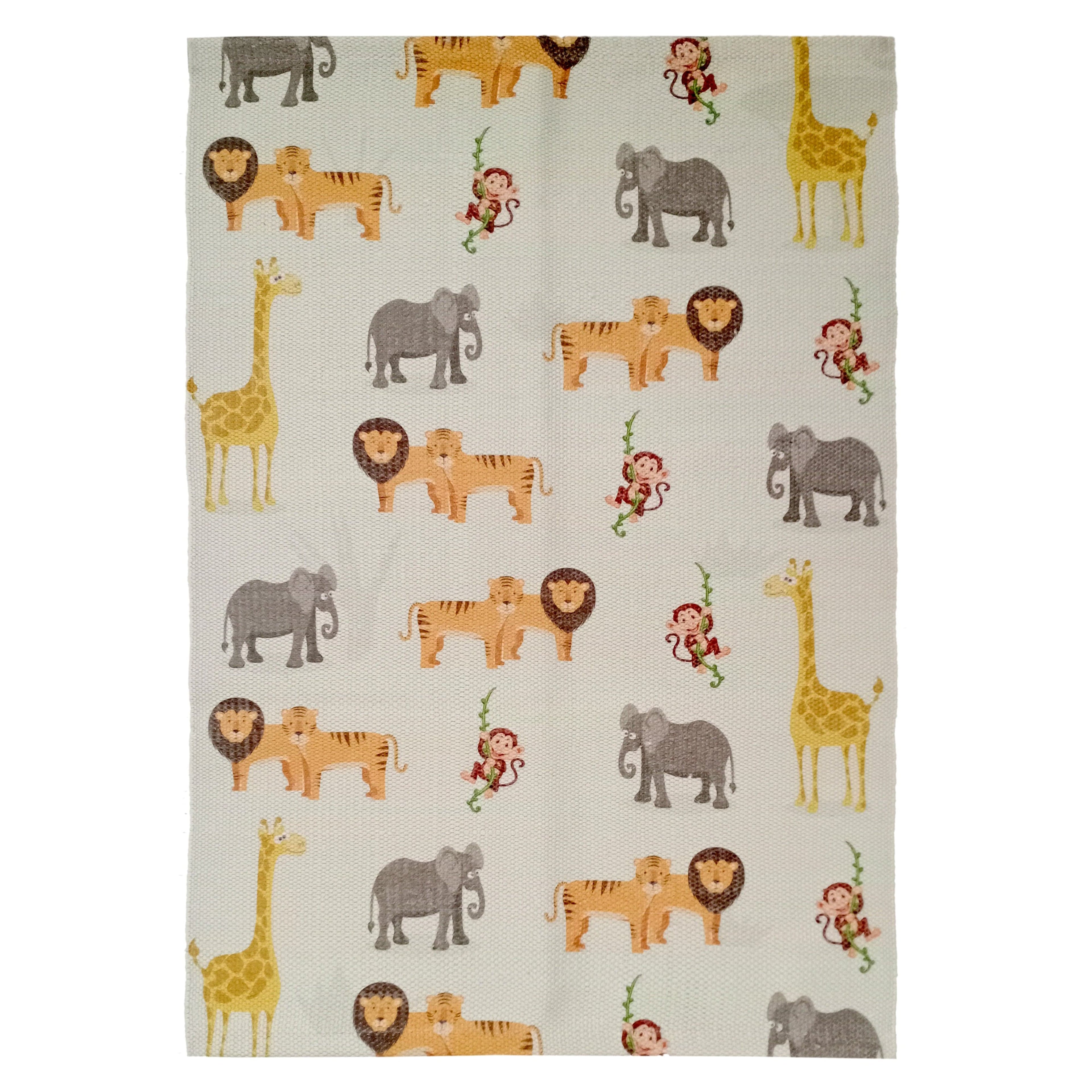 Safari Animal Print Rug - Non Slip Soft Durable