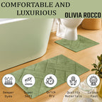 Cotton Bath Mat & Pedestal Set - Super Soft & Absorbent