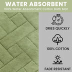 Cotton Bath Mat & Pedestal Set - Super Soft & Absorbent