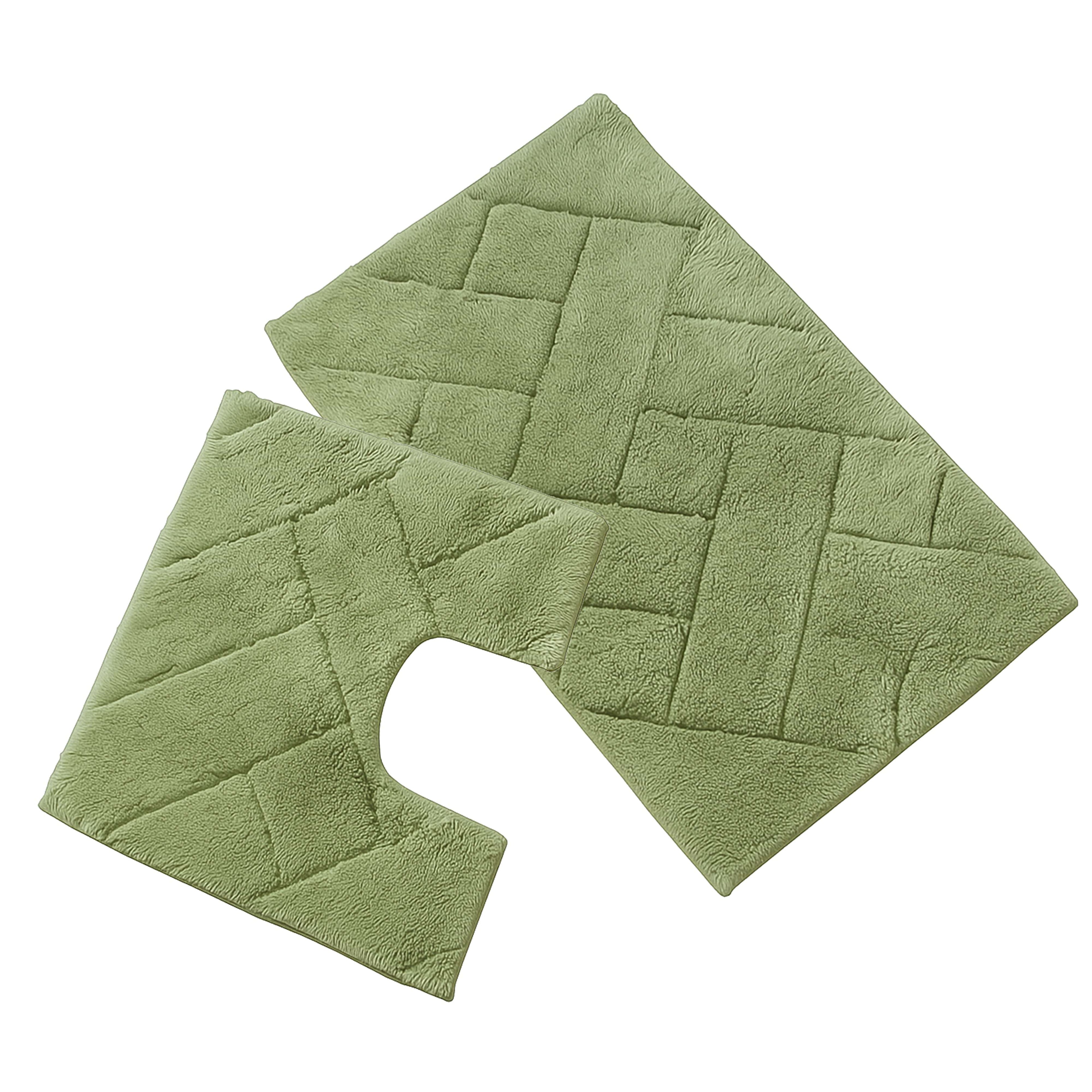 Cotton Bath Mat & Pedestal Set - Super Soft & Absorbent