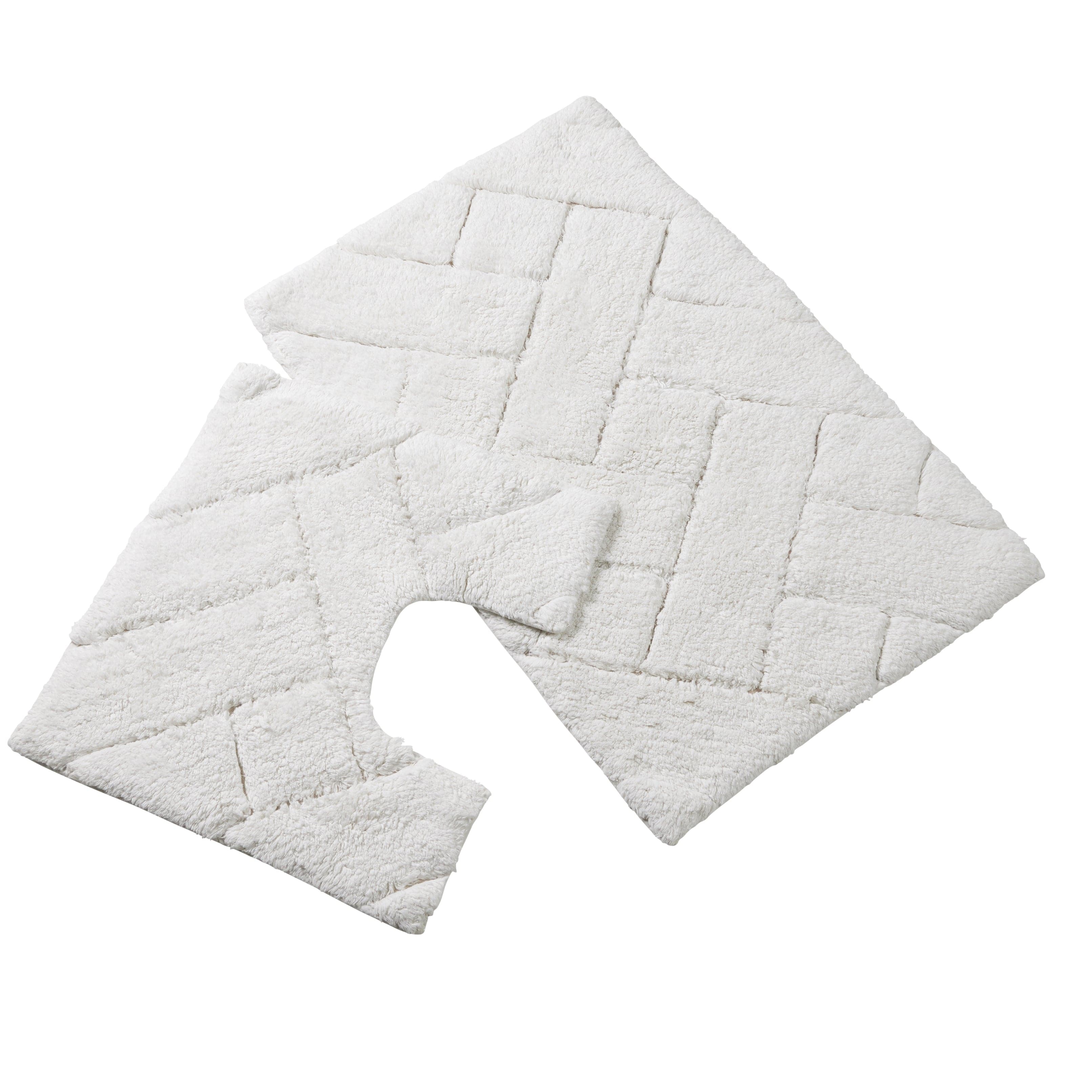 Cotton Bath Mat & Pedestal Set - Super Soft & Absorbent