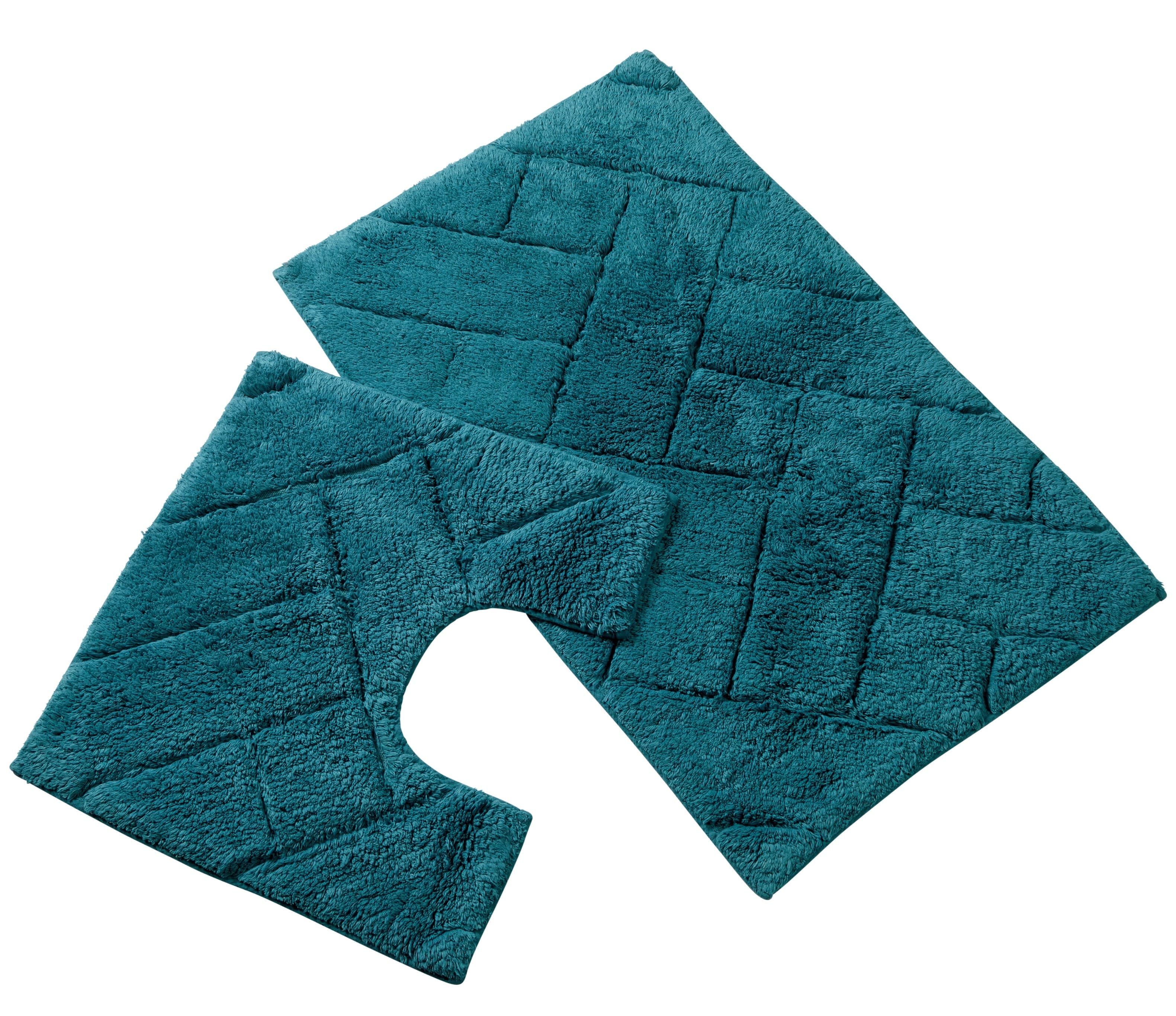 Cotton Bath Mat & Pedestal Set - Super Soft & Absorbent