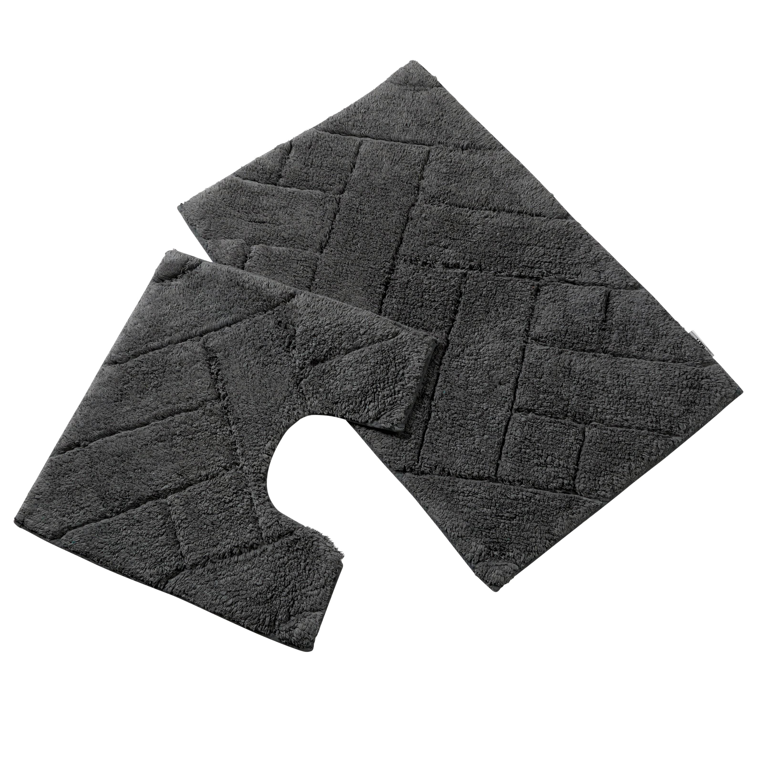 Cotton Bath Mat & Pedestal Set - Super Soft & Absorbent