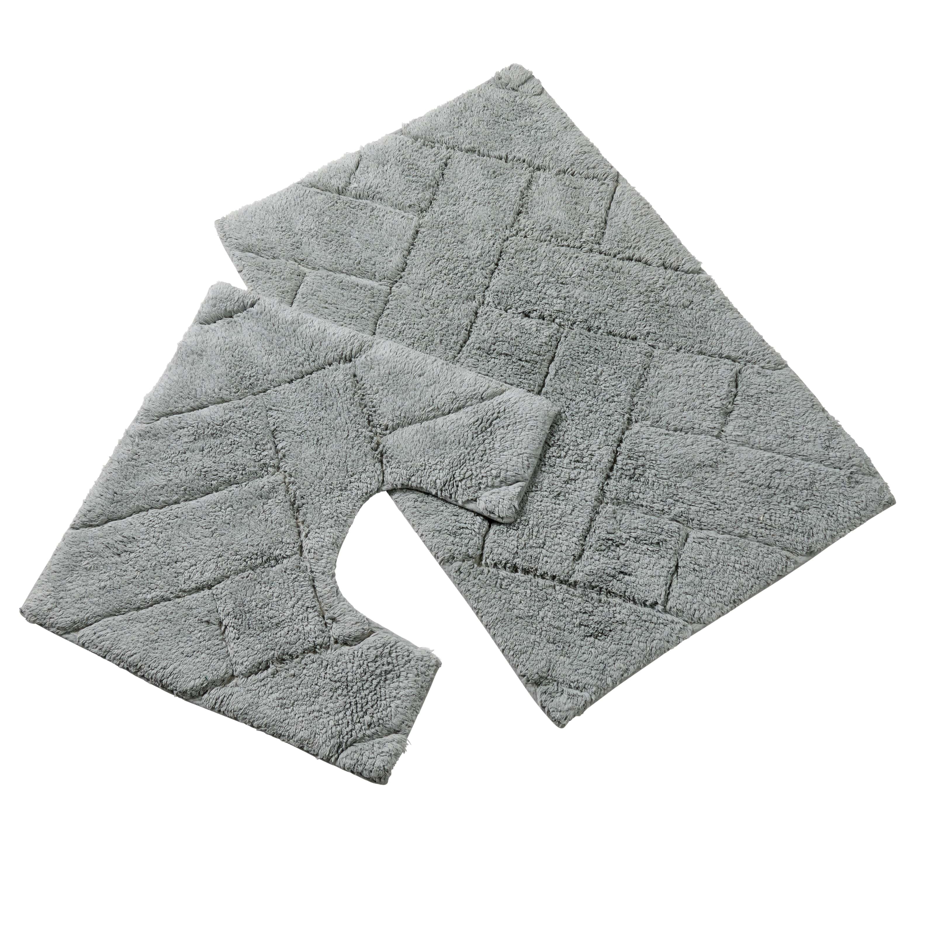 Cotton Bath Mat & Pedestal Set - Super Soft & Absorbent