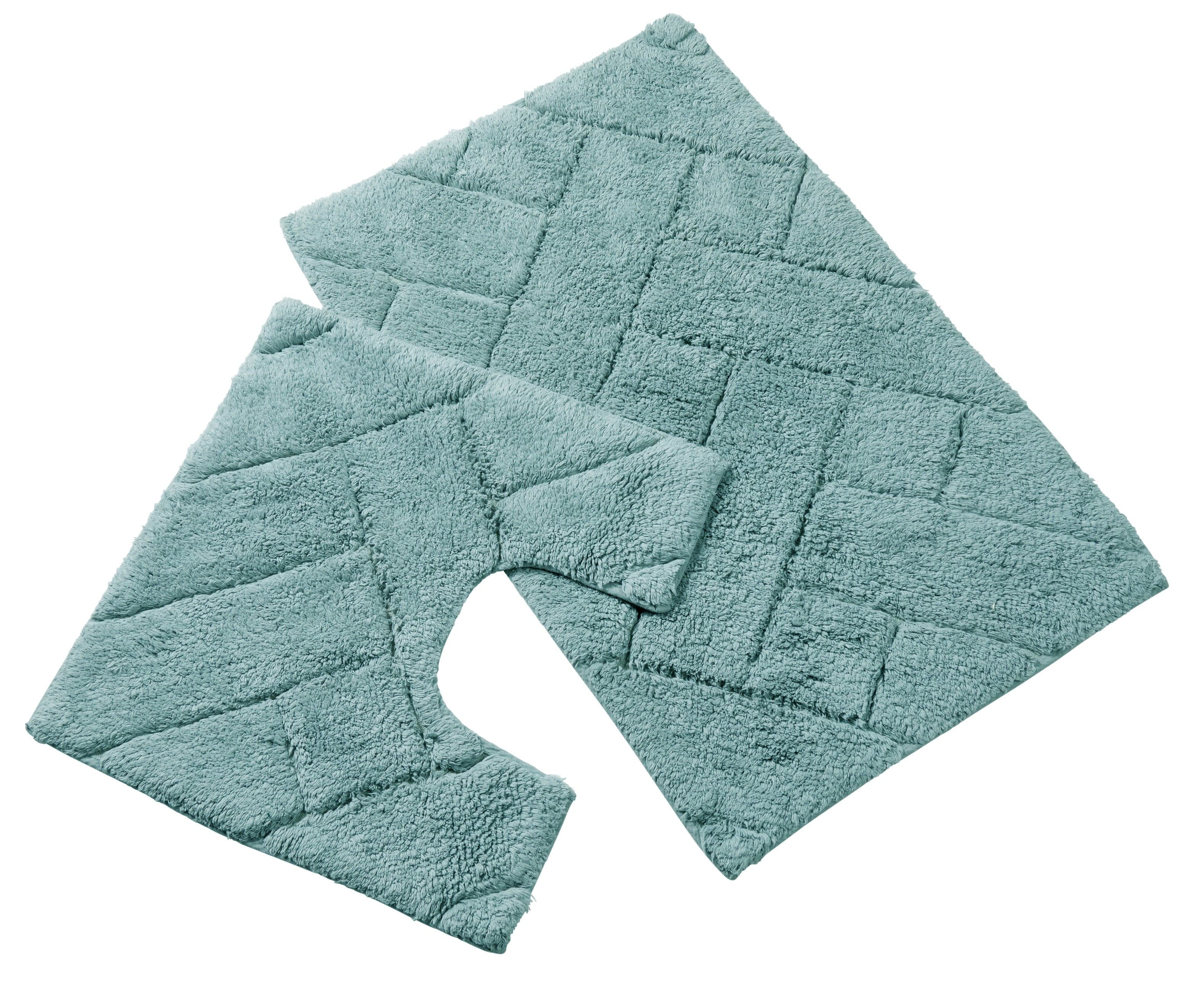 Cotton Bath Mat & Pedestal Set - Super Soft & Absorbent