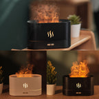 Diffuser With Flame Light Mist Humidifier Aromatherapy