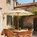 2.7 m Garden Parasol with Double Top and Crank System