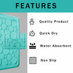 Bubbles Duck Egg Bath Mat and Pedestal Set Non Slip S- 2 Piece