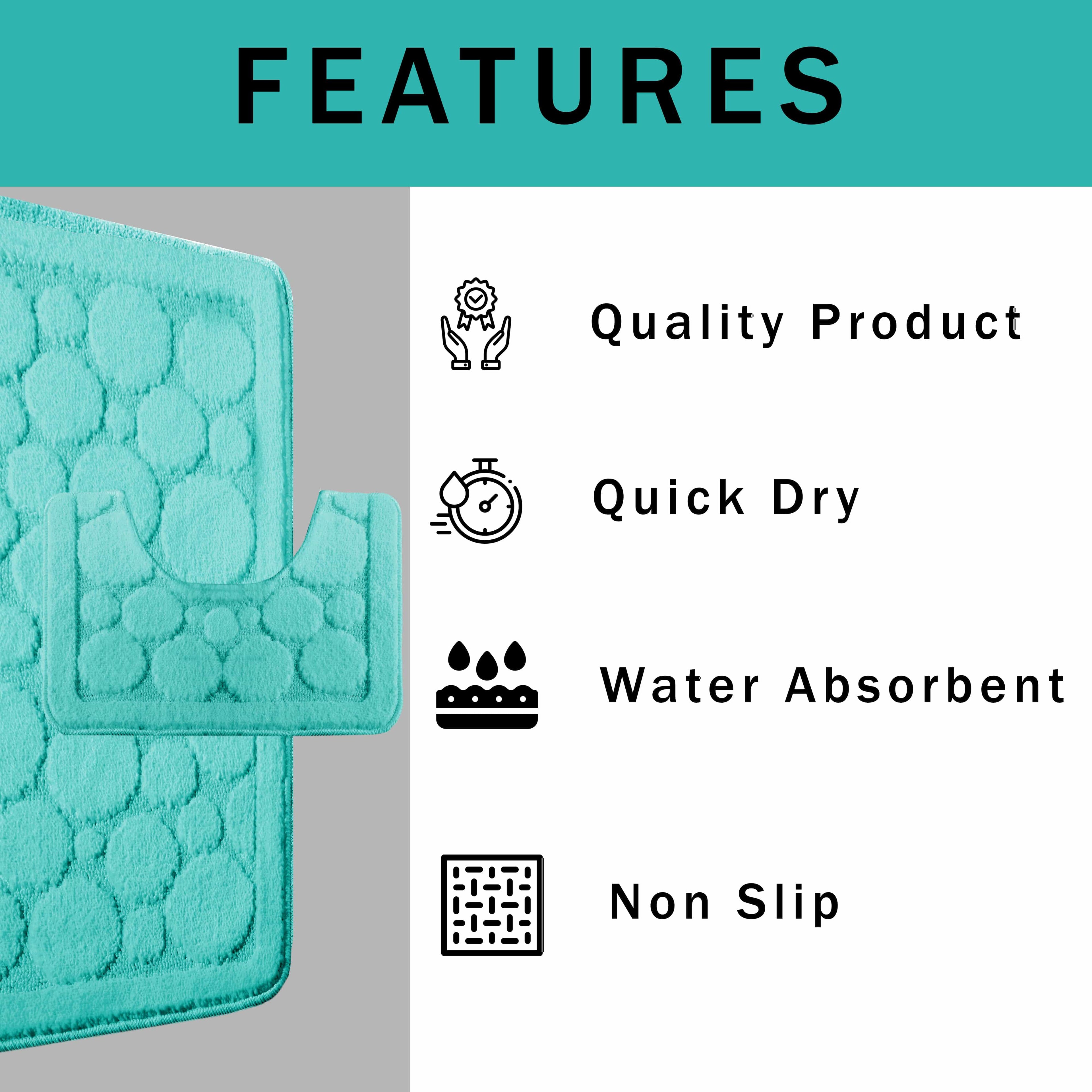 Bubbles Duck Egg Bath Mat and Pedestal Set Non Slip S- 2 Piece