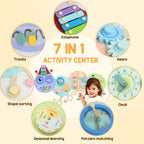 Caterpillar Busy Board with 7 Activities, 3+ Years